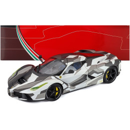 BBR MODELS FERRARI LAFERRARI 2013 - POLIFOAM PACK - WHITE CAMOUFLAGE 1/18