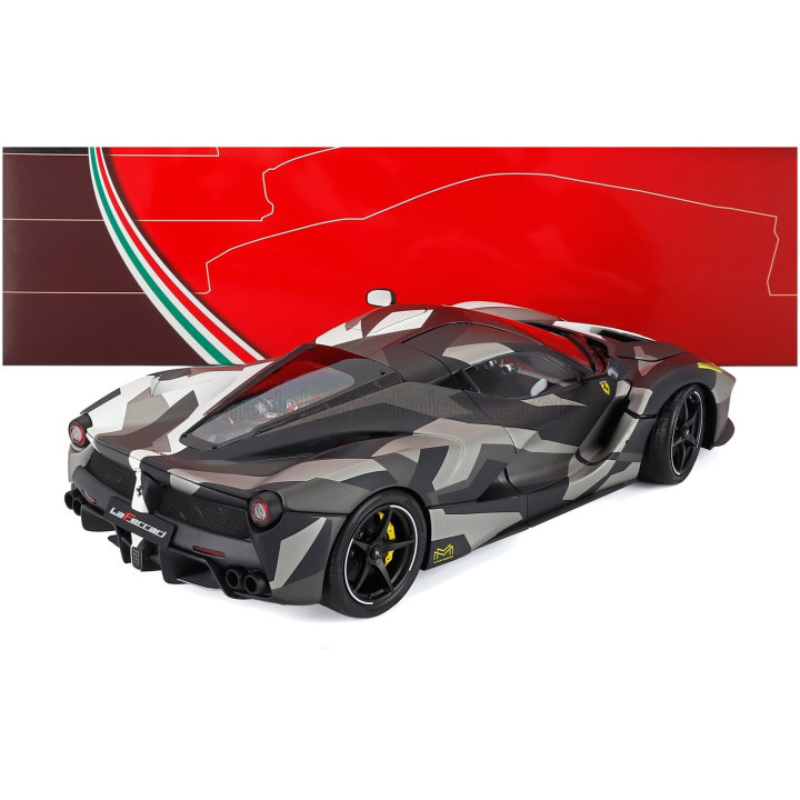 BBR MODELS FERRARI LAFERRARI 2013 - POLIFOAM PACK - WHITE CAMOUFLAGE 1/18