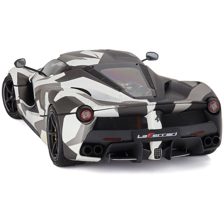 BBR MODELS FERRARI LAFERRARI 2013 - POLIFOAM PACK - WHITE CAMOUFLAGE 1/18
