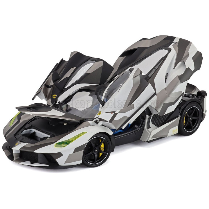 BBR MODELS FERRARI LAFERRARI 2013 - POLIFOAM PACK - WHITE CAMOUFLAGE 1/18