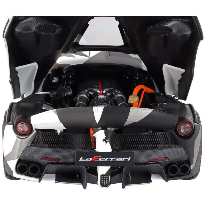 BBR MODELS FERRARI LAFERRARI 2013 - POLIFOAM PACK - WHITE CAMOUFLAGE 1/18