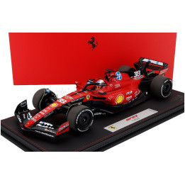 BBR MODELS FERRARI F1 SF-23 TEAM SCUDERIA FERRARI HP N 38 TEST FIORANO 2025 GUANYU ZHOU - CON VETRINA - WITH SHOWCASE - RED