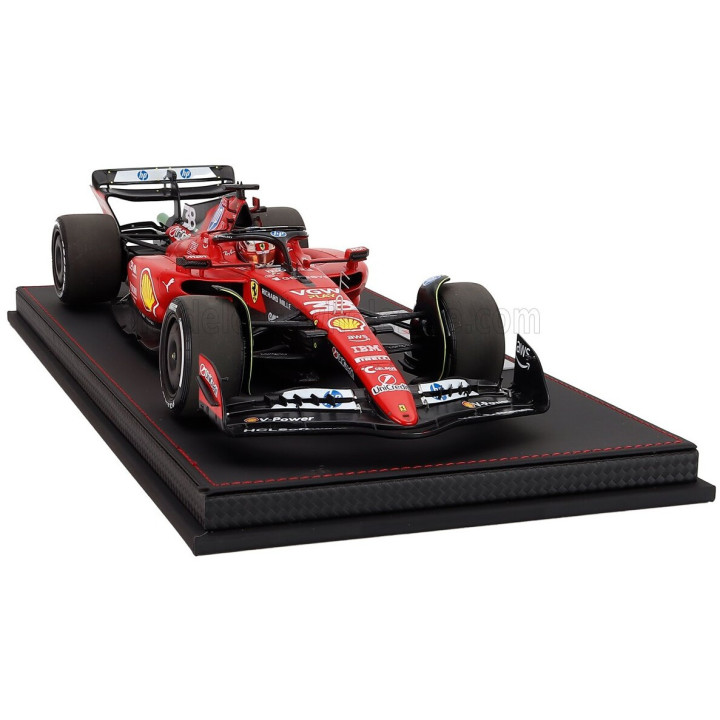 BBR MODELS FERRARI F1 SF-23 TEAM SCUDERIA FERRARI HP N 38 TEST FIORANO 2025 GUANYU ZHOU - CON VETRINA - WITH SHOWCASE - RED