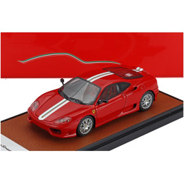 BBR MODELS FERRARI 360 CHALLENGE STRADALE ITALIAN STRIPES 2003 - ROSSO CORSA - RED 1/43