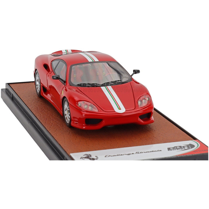 BBR MODELS FERRARI 360 CHALLENGE STRADALE ITALIAN STRIPES 2003 - ROSSO CORSA - RED 1/43