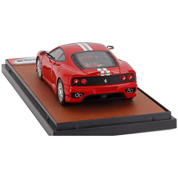 BBR MODELS FERRARI 360 CHALLENGE STRADALE ITALIAN STRIPES 2003 - ROSSO CORSA - RED 1/43