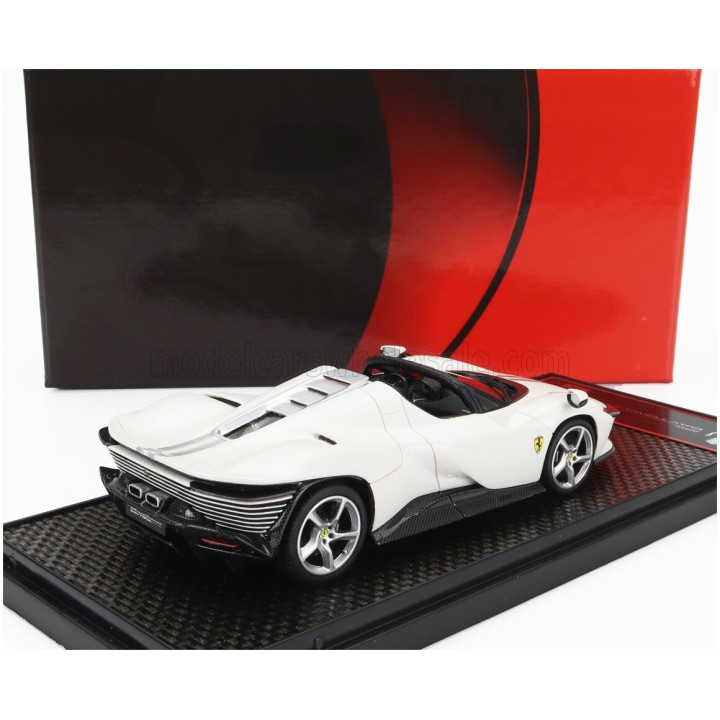 BBR MODELS FERRARI DAYTONA SP3 OPEN ROOF ICONA 2022 - BIANCO - MATT WHITE 1/43