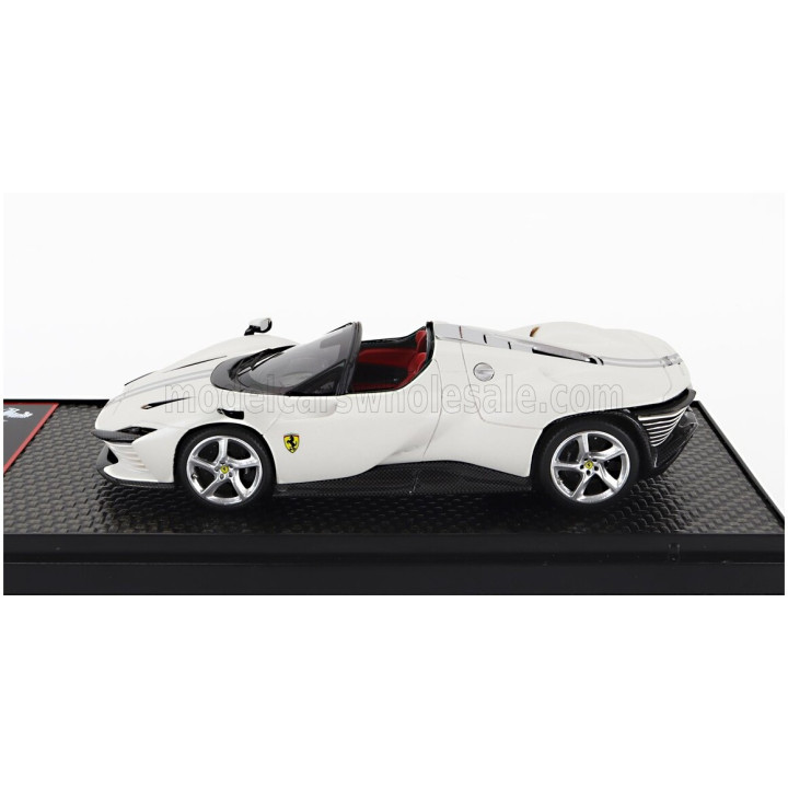 BBR MODELS FERRARI DAYTONA SP3 OPEN ROOF ICONA 2022 - BIANCO - MATT WHITE 1/43