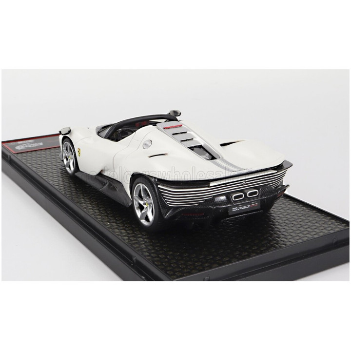 BBR MODELS FERRARI DAYTONA SP3 OPEN ROOF ICONA 2022 - BIANCO - MATT WHITE 1/43