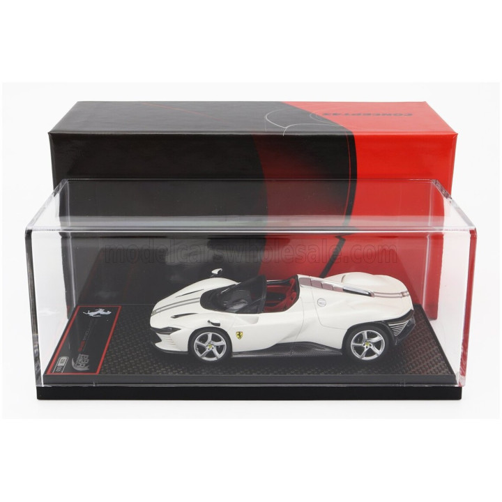 BBR MODELS FERRARI DAYTONA SP3 OPEN ROOF ICONA 2022 - BIANCO - MATT WHITE 1/43