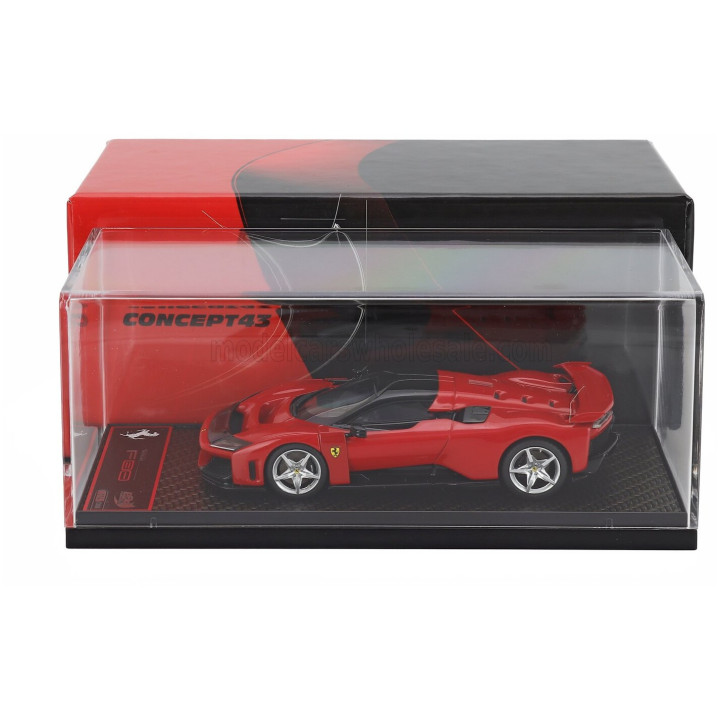 BBR MODELS FERRARI F80 2024 - SILVER RIMS - ROSSO CORSA - RED BLACK 1/43