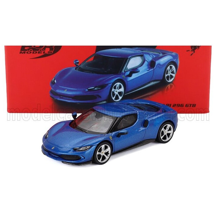 BBR MODELS FERRARI 296 GTB 2024 - BLU CORSA - BLUE 1/64