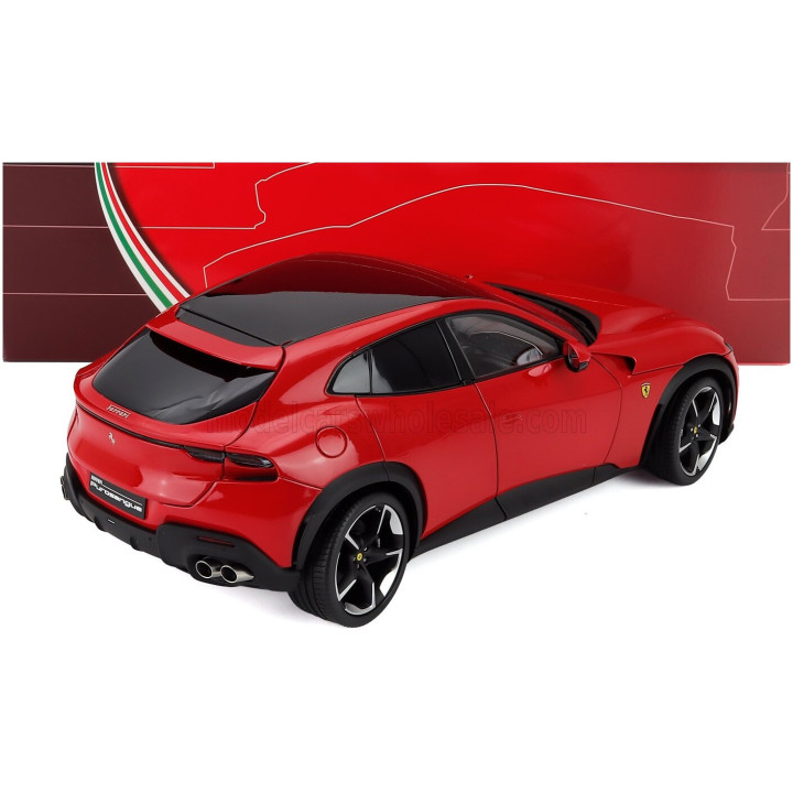 BBR MODELS FERRARI PUROSANGUE SUV 2022 - POLYFOAM PACKAGING - ROSSO CORSA - RED 1/18
