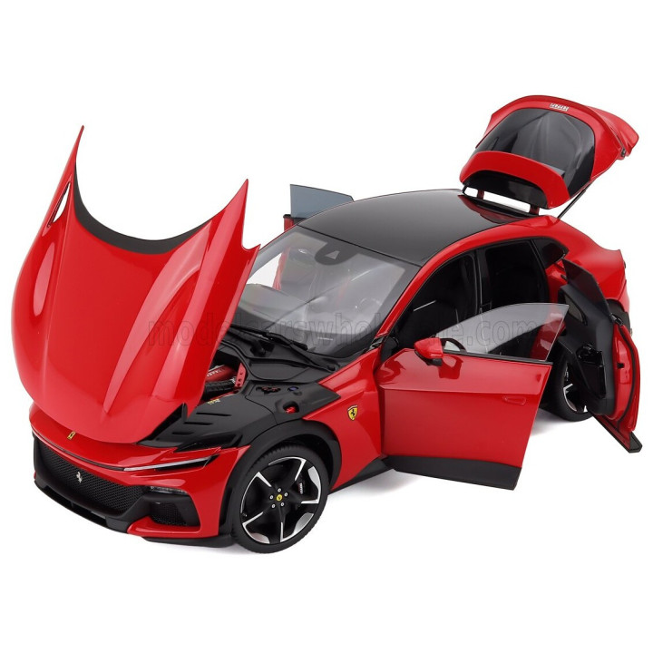 BBR MODELS FERRARI PUROSANGUE SUV 2022 - POLYFOAM PACKAGING - ROSSO CORSA - RED 1/18