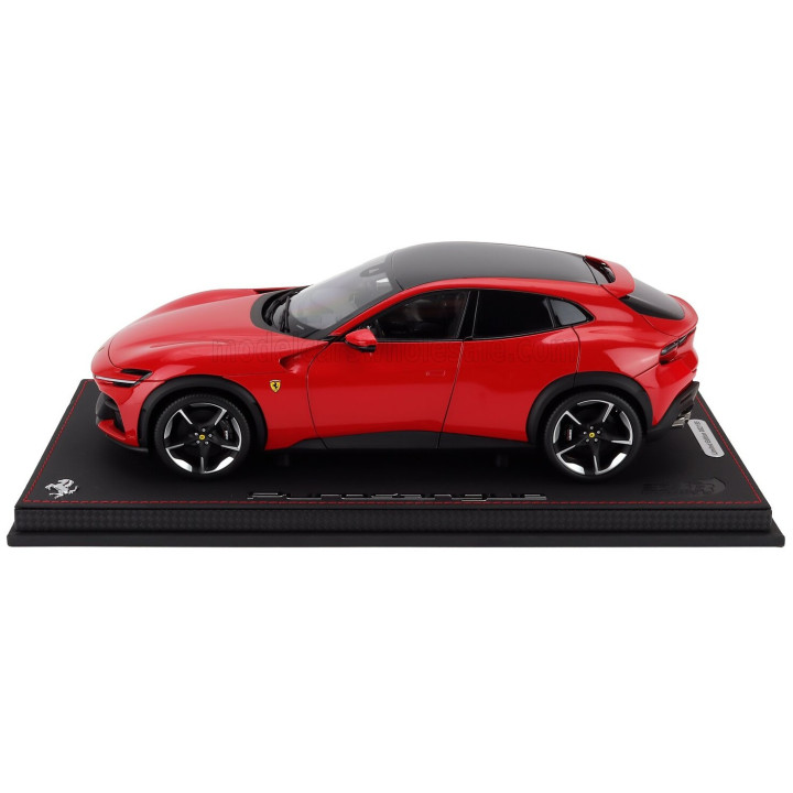 BBR MODELS FERRARI PUROSANGUE SUV 2022 - CON VETRINA - WITH SHOWCASE - ROSSO CORSA - RED 1/18