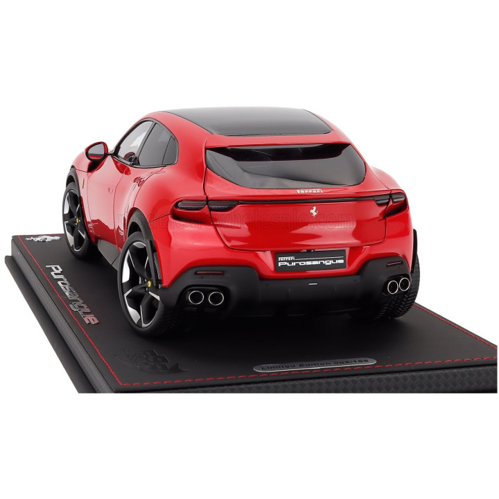 BBR MODELS FERRARI PUROSANGUE SUV 2022 - CON VETRINA - WITH SHOWCASE - ROSSO CORSA - RED 1/18