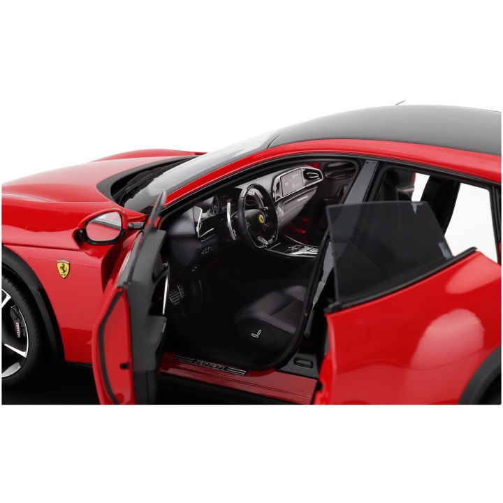 BBR MODELS FERRARI PUROSANGUE SUV 2022 - CON VETRINA - WITH SHOWCASE - ROSSO CORSA - RED 1/18