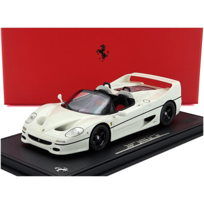 BBR MODELS FERRARI F50 SPIDER 1995 - CON VETRINA - WITH SHOWCASE - AVUS WHITE 1/18