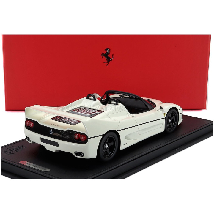 BBR MODELS FERRARI F50 SPIDER 1995 - CON VETRINA - WITH SHOWCASE - AVUS WHITE 1/18