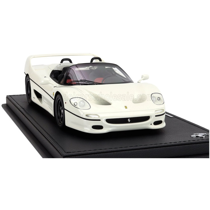 BBR MODELS FERRARI F50 SPIDER 1995 - CON VETRINA - WITH SHOWCASE - AVUS WHITE 1/18