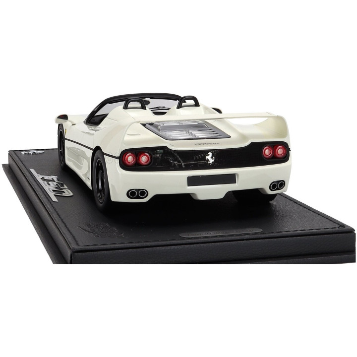 BBR MODELS FERRARI F50 SPIDER 1995 - CON VETRINA - WITH SHOWCASE - AVUS WHITE 1/18