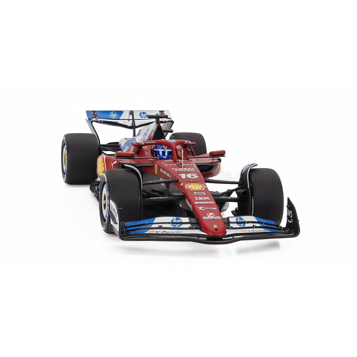 BBR MODELS FERRARI F1 SF-25 TEAM SCUDERIA FERRARI HP N 16 MIAMI GP 2025 CHARLES LECLERC - POLYFOAM PACKAGING - RED BLUE WHITE