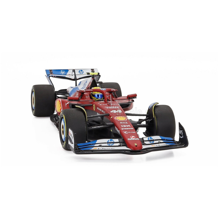BBR MODELS FERRARI F1 SF-25 TEAM SCUDERIA FERRARI HP N 44 MIAMI GP 2025 LEWIS HAMILTON - POLYFOAM PACKAGING - RED BLUE WHITE