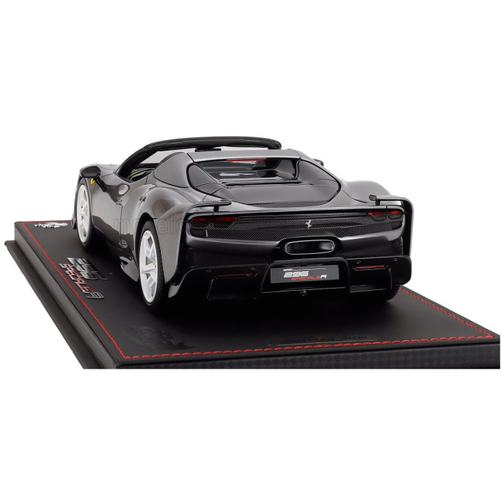 BBR MODELS FERRARI 296 SPECIALE A SPIDER CABRIOLET OPEN 2025 - CON VETRINA - WITH SHOWCASE - GRIGIO FERRO - GREY MET 1/18