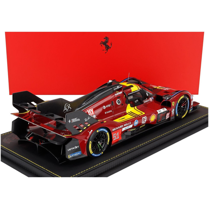 BBR MODELS FERRARI 499P 3.0L TURBO V6 TEAM FERRARI AF CORSE N 51 3rd 24h LE MANS 2025 ALESSANDRO PIER GUIDI - JAMES CALADO