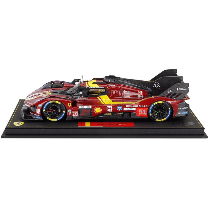 BBR MODELS FERRARI 499P 3.0L TURBO V6 TEAM FERRARI AF CORSE N 51 3rd 24h LE MANS 2025 ALESSANDRO PIER GUIDI - JAMES CALADO