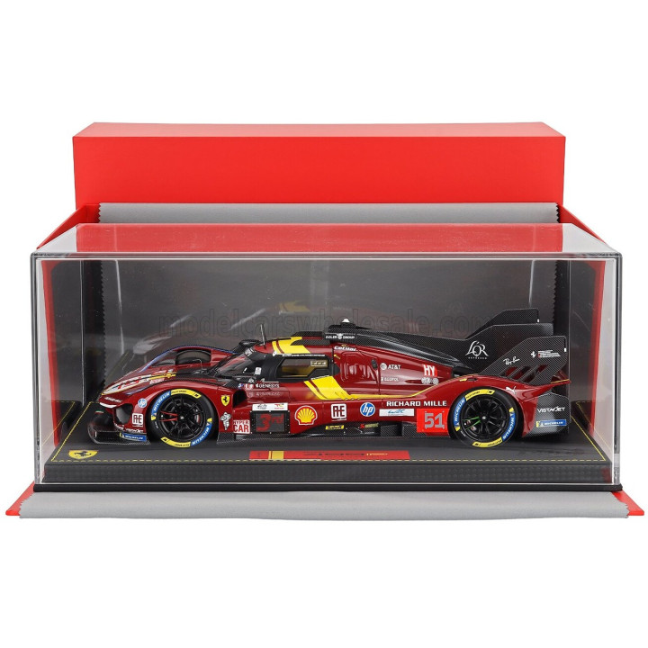 BBR MODELS FERRARI 499P 3.0L TURBO V6 TEAM FERRARI AF CORSE N 51 3rd 24h LE MANS 2025 ALESSANDRO PIER GUIDI - JAMES CALADO