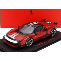 BBR MODELS FERRARI 849 TESTAROSSA ASSETTO FIORANO 2025 - CON VETRINA - WITH SHOWCASE - ROSSO FIAMMANTE - RED WHITE 1/18