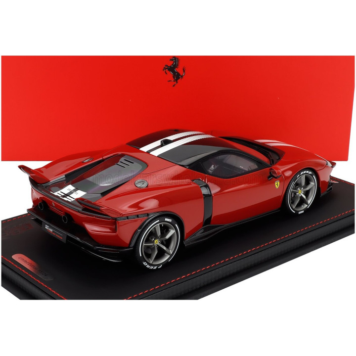 BBR MODELS FERRARI 849 TESTAROSSA ASSETTO FIORANO 2025 - CON VETRINA - WITH SHOWCASE - ROSSO FIAMMANTE - RED WHITE 1/18