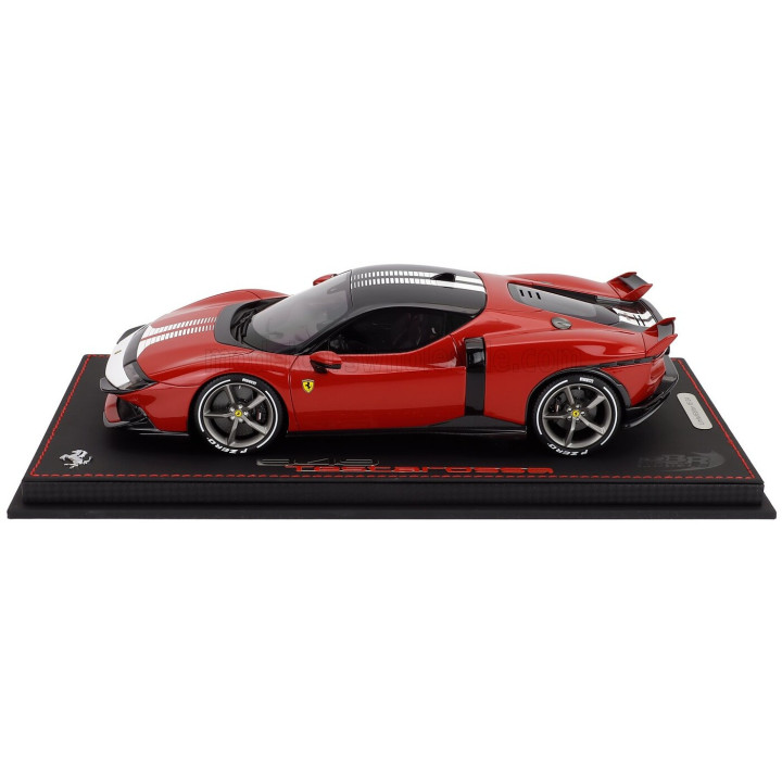 BBR MODELS FERRARI 849 TESTAROSSA ASSETTO FIORANO 2025 - CON VETRINA - WITH SHOWCASE - ROSSO FIAMMANTE - RED WHITE 1/18