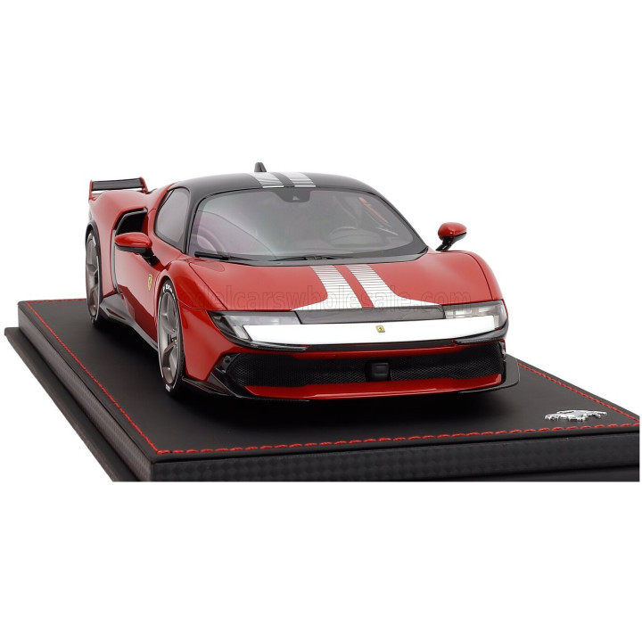 BBR MODELS FERRARI 849 TESTAROSSA ASSETTO FIORANO 2025 - CON VETRINA - WITH SHOWCASE - ROSSO FIAMMANTE - RED WHITE 1/18