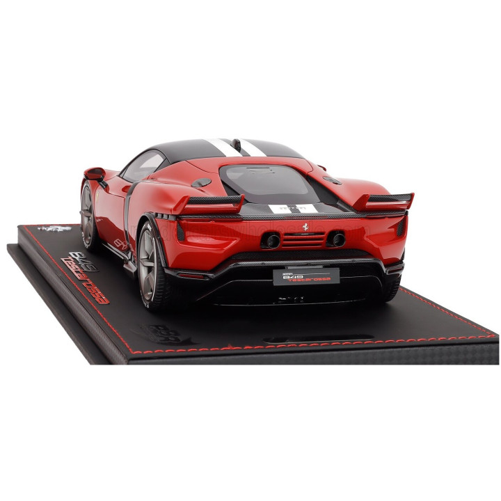 BBR MODELS FERRARI 849 TESTAROSSA ASSETTO FIORANO 2025 - CON VETRINA - WITH SHOWCASE - ROSSO FIAMMANTE - RED WHITE 1/18
