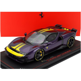 BBR MODELS FERRARI 849 TESTAROSSA ASSETTO FIORANO 2025 - CON VETRINA - WITH SHOWCASE - VIOLA HONG KONG - PURPLE YELLOW 1/18