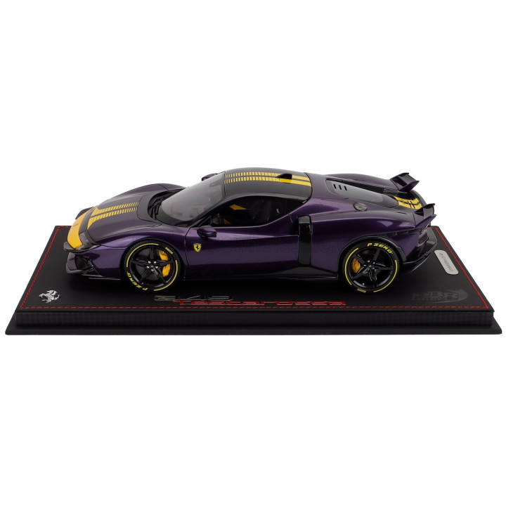 BBR MODELS FERRARI 849 TESTAROSSA ASSETTO FIORANO 2025 - CON VETRINA - WITH SHOWCASE - VIOLA HONG KONG - PURPLE YELLOW 1/18