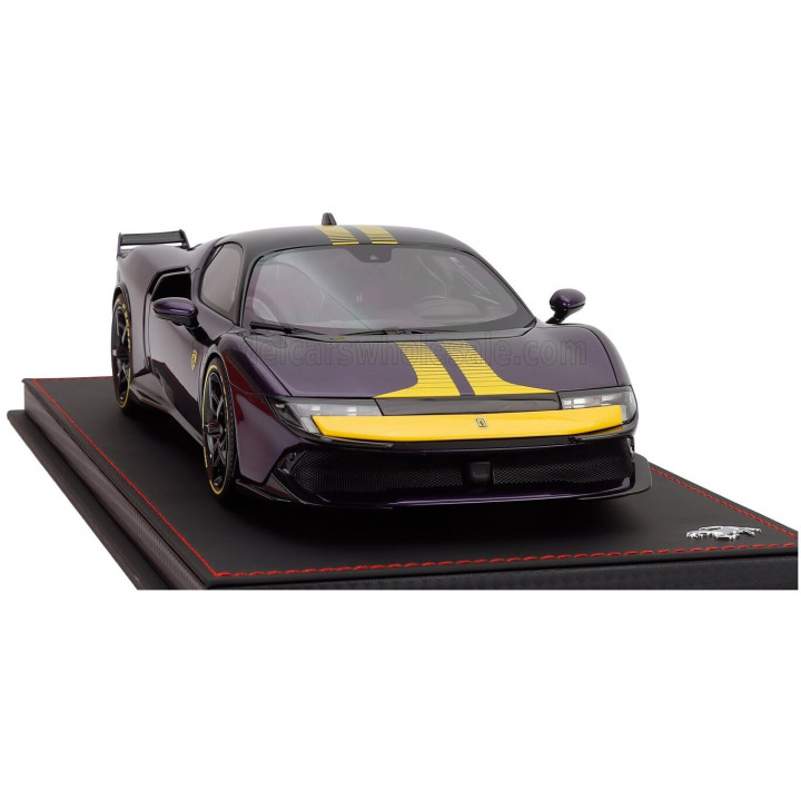 BBR MODELS FERRARI 849 TESTAROSSA ASSETTO FIORANO 2025 - CON VETRINA - WITH SHOWCASE - VIOLA HONG KONG - PURPLE YELLOW 1/18