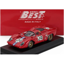 BEST MODEL FERRARI 312P COUPE 3.0L V12 TEAM N.A.R.T. N 24 24h DAYTONA 1970 MIKE PARKES - SAM POSEY - RED 1/43
