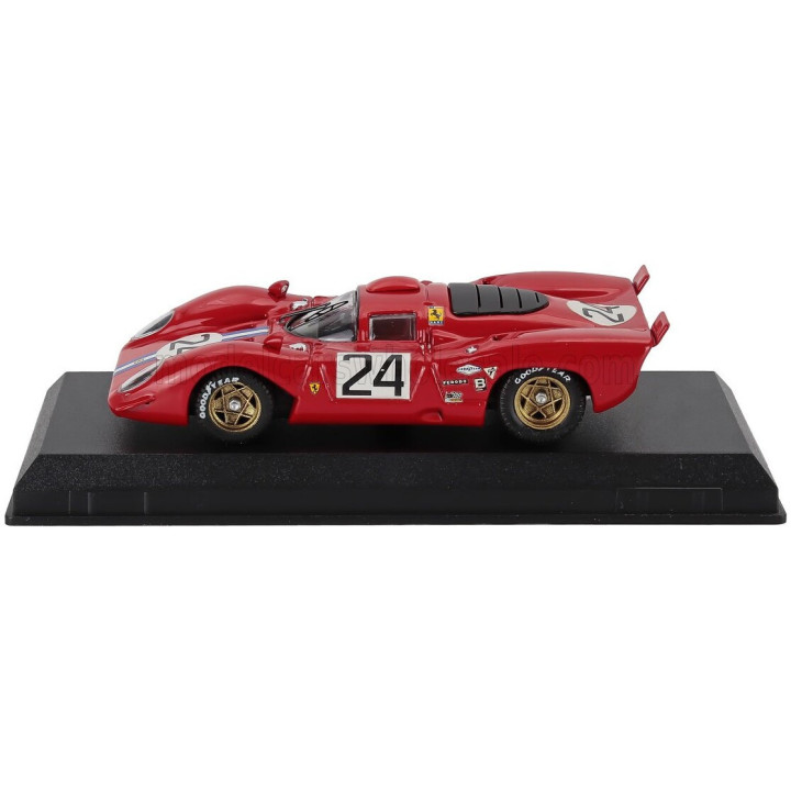 BEST MODEL FERRARI 312P COUPE 3.0L V12 TEAM N.A.R.T. N 24 24h DAYTONA 1970 MIKE PARKES - SAM POSEY - RED 1/43