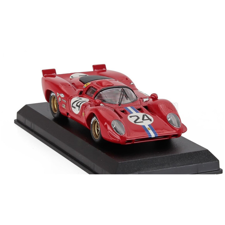 BEST MODEL FERRARI 312P COUPE 3.0L V12 TEAM N.A.R.T. N 24 24h DAYTONA 1970 MIKE PARKES - SAM POSEY - RED 1/43