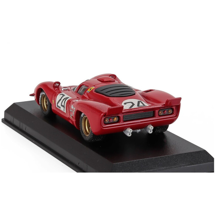 BEST MODEL FERRARI 312P COUPE 3.0L V12 TEAM N.A.R.T. N 24 24h DAYTONA 1970 MIKE PARKES - SAM POSEY - RED 1/43