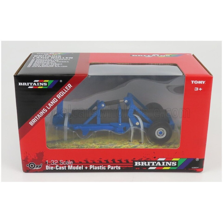 BRITAINS ACCESSORIES RULLO DI TERRA - LAND ROLLER - BLUE 1/32