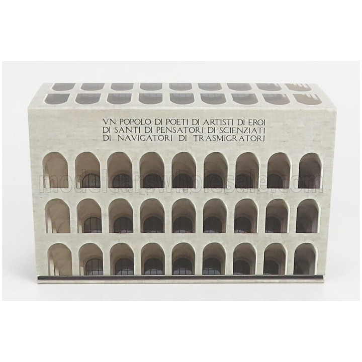 BRUMM ALFA ROMEO 1750GS SPIDER WITH MUSSOLINI FIGURE - PALAZZO DELLA CIVILTA' ITALIANA ROMA 1940 - BORDEAUX 1/43