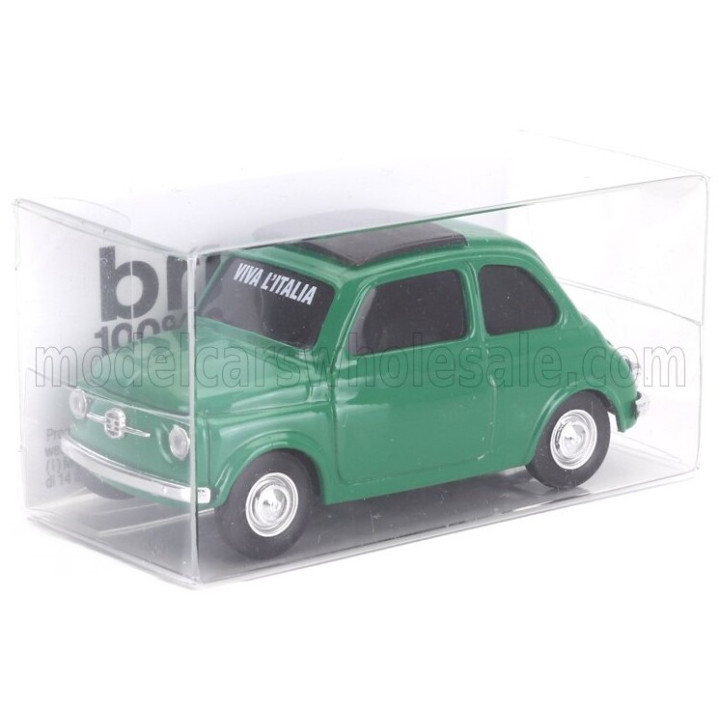 BRUMM FIAT 500 1965 - VIVA L'ITALIA - GIORNATA DELL' UNITA' NAZIONALE E DELLE FORZE ARMATE - GREEN 1/43