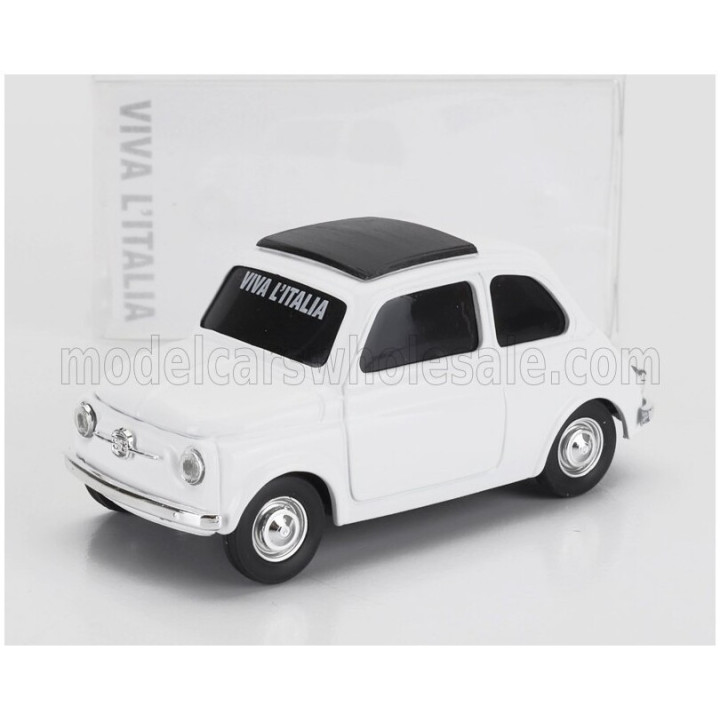 BRUMM FIAT 500 1965 - VIVA L'ITALIA - GIORNATA DELL' UNITA' NAZIONALE E DELLE FORZE ARMATE - WHITE 1/43