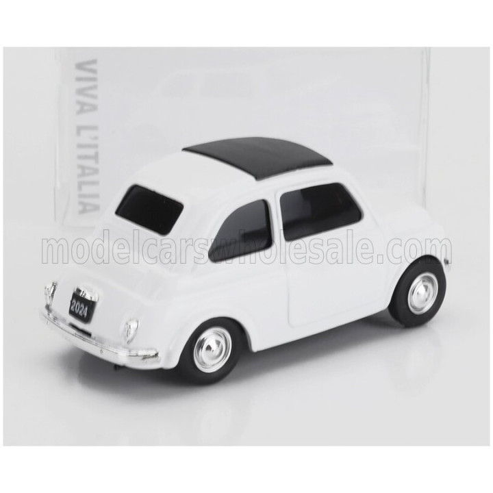 BRUMM FIAT 500 1965 - VIVA L'ITALIA - GIORNATA DELL' UNITA' NAZIONALE E DELLE FORZE ARMATE - WHITE 1/43