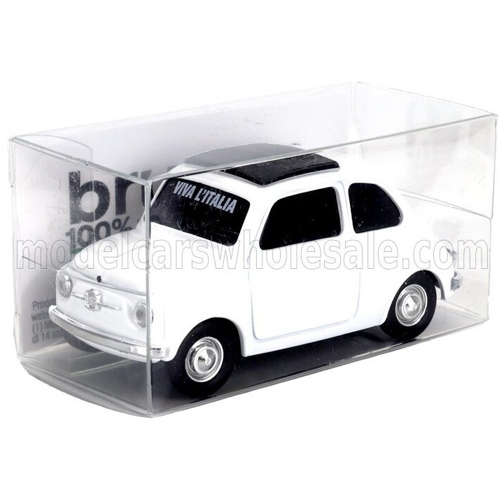 BRUMM FIAT 500 1965 - VIVA L'ITALIA - GIORNATA DELL' UNITA' NAZIONALE E DELLE FORZE ARMATE - WHITE 1/43