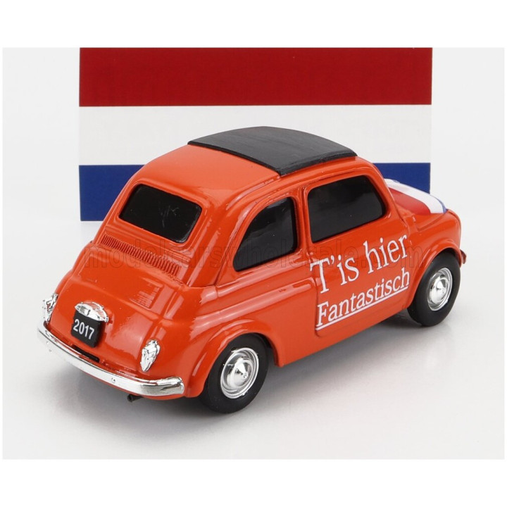BRUMM FIAT 500 OLANDA biertje ? - T'is hier fantastisch - ORANGE 1/43